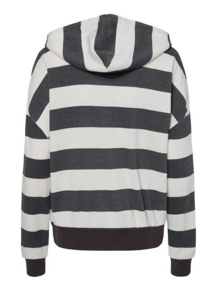 Hoodies | Striped Fleece Boxy Hooded Sweatshirt