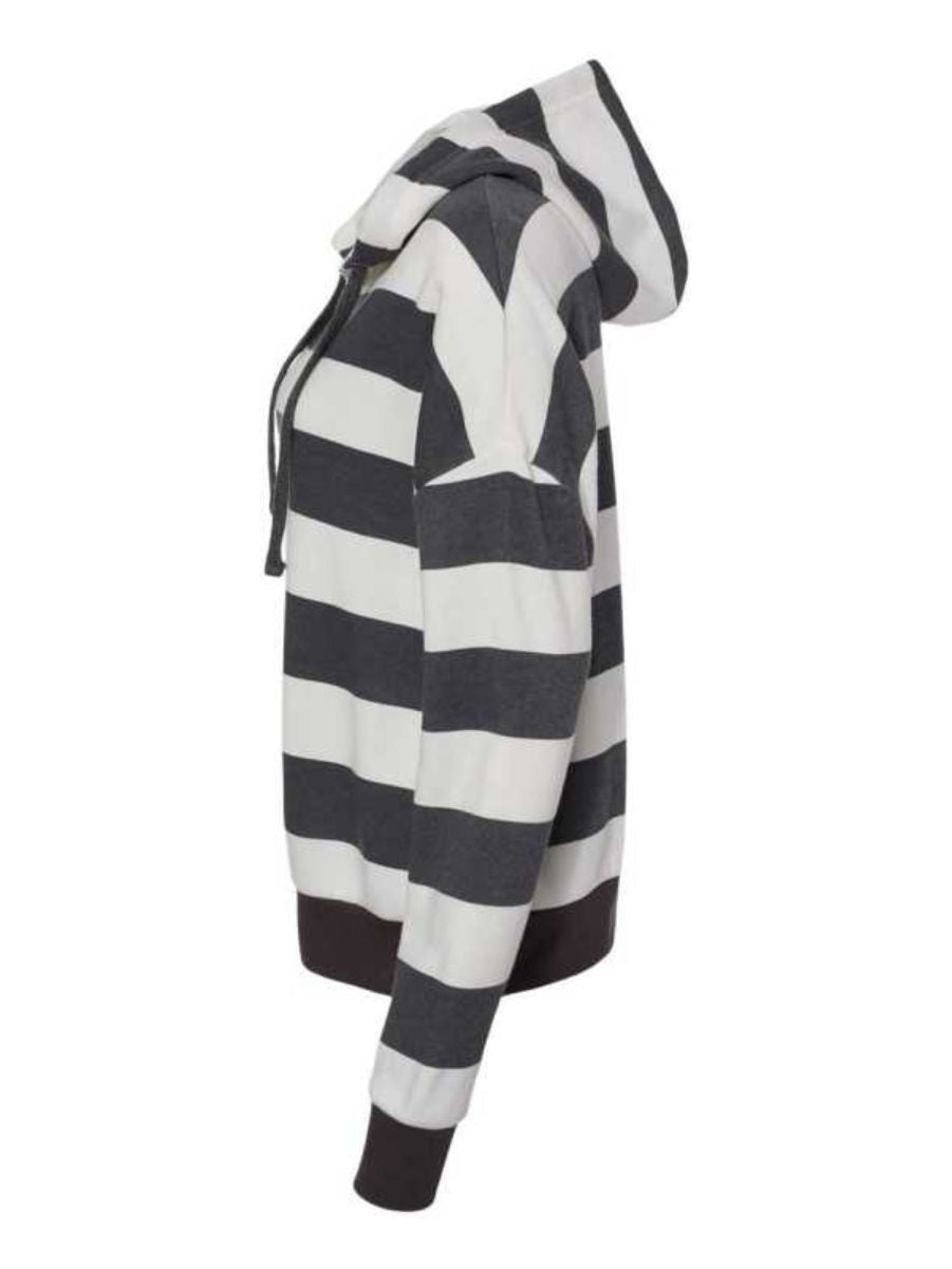 Hoodies | Striped Fleece Boxy Hooded Sweatshirt